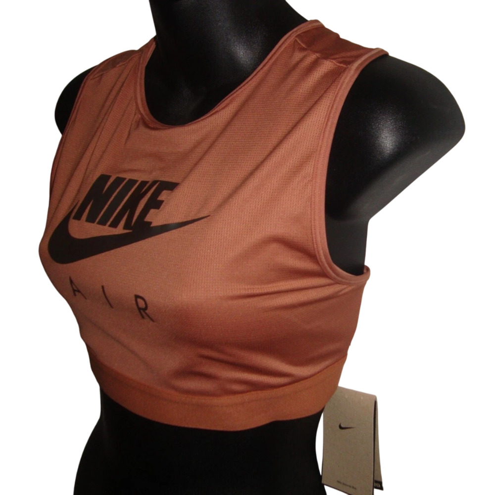 Nike Women's Air Dri-Fit Swoosh Sports Bra DM0643-215 Mineral Brown Size X-Large - Picture 6 of 12